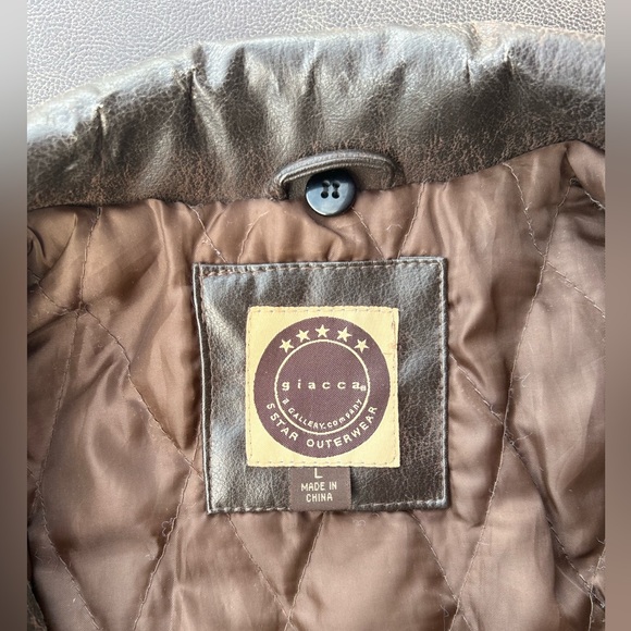 Vintage Giacca 5 Star Outerwear faux leather coat with detachable hood - Picture 3 of 7